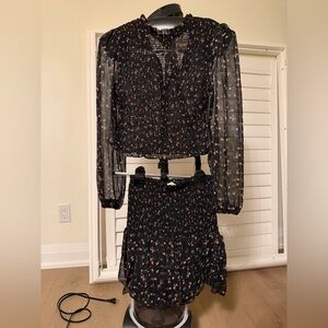 RD Style Black Floral Sheer Ensemble